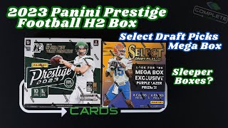 2023 Panini Prestige Football H2 box opening amp Select Draft Picks Mega [upl. by Tenenbaum]