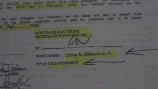 FORECLOSURE FRAUD pt 1 of 5 HOW THEY DO ITERICA JOHNSONSECK THANKS MERS DAVID J STERN [upl. by Ringe]