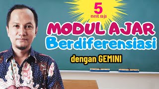 Mudahnya Membuat Modul Ajar Berdiferensiasi dengan Gemini AI [upl. by Janeva]