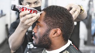 HAIRCUT TUTORIAL BEARD SHAPE UP  MID FADE [upl. by Euqinobe722]