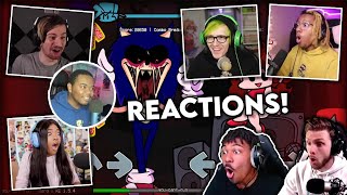 Youtubers React To Friday Night Funkin VS SonicEXE Act 2  You Cant Run [upl. by Lienaj]