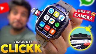 A Better 4G ANDROID Smartwatch with BuiltIn CAMERA  ⚡️ FireBoltt CLICKK Smartwatch Review [upl. by Nilekcaj215]