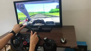 تجربة دركسون Logitech G29 على لعبة City car driving [upl. by Blane]