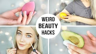 WEIRD BEAUTY HACKS EVERYONE NEEDS TO KNOW [upl. by Swanhildas]