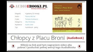 CHŁOPCY Z PLACY BRONI  AUDIOBOOK MP3  Lektura Szkolna do słuchania  POBIERZ Ferenc Molnar [upl. by Aneri347]