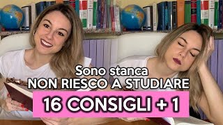 ELIMINARE STANCHEZZA E SONNOLENZA DURANTE LO STUDIO  16 consigli per studiare quando si è stanchi [upl. by Aeht942]