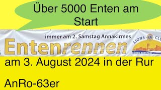 Live beim Entenrennen 2024 Düren an der Rur über 5000 Enten Annakirmes 382024 [upl. by Nylessej]