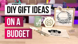 🤑 DIY Personalized Budget Gift Ideas with Cricut for 2023 [upl. by Analart]