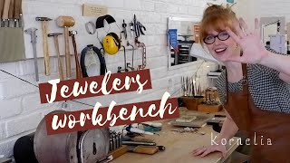 Jewelers workbench tour  Studio tour  Tools amp machines to make jewelry [upl. by Corbet]