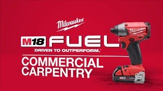 Milwaukee® M18 FUEL™ Impact DRIVE CONTROL™  Commercial Carpentry Applications [upl. by Christoforo]