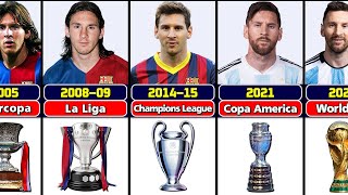 Lionel Messis Career All Trophies [upl. by Pass]