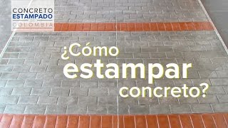 Concreto Estampado  Muestra 1 [upl. by Aynatal]