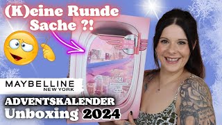 Keine Runde Sache 🤔 Maybelline 24 Tage ADVENTSKALENDER 2024 UNBOXING [upl. by Neladgam]