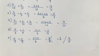 Fractions  class 5 maths chapter 5 fractions problem set 20  addition of fractions [upl. by Merow192]