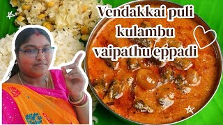 VENDAKKAI KULAMBU RECIPE 🤤👌 food vendakkai kulambuladis fingercooking Tamil [upl. by Cypro]