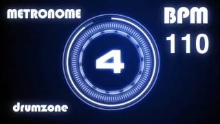 110 BPM  Metronome  Click amp Voice  1 hour [upl. by Asilej]