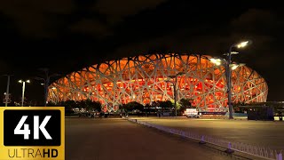 National Stadium Birds Nest Beijing China  Walking Tour 4K [upl. by Ecnaled290]