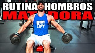 RUTINA MATADORA DE HOMBROS  Maquina  mancuernas  Gymtopz [upl. by Anirahtak]