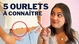 5 Types ourlets à maîtriser facilement quand on débute en couture [upl. by Angid]