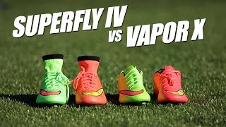 Nike Mercurial Superfly IV vs Vapor X comparison [upl. by Pelaga160]