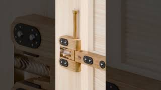 Heavy Duty Slide Door Auto Close Wooden Lock [upl. by Eaves]