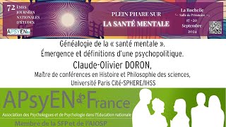 Généalogie de la « santé mentale » Émergence et définitions d’une psychopolitique [upl. by Sutsugua]