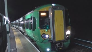 Brand New Class 3776 10 Coach 377613  377615 Departs Epsom Downs For London Victoria [upl. by Brear]