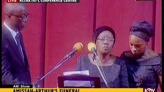 Tribute By Wife Of AmissahArthur  AM Show on JoyNews 27718 [upl. by Haeli371]