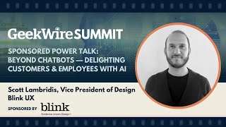 2023 GeekWire Summit Session  Sponsored Power Talk Scott Lambridis [upl. by Carbrey]