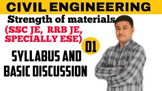 LEC01ESE Syllabus of strength of materials and basic point related to ESE exam in hindi [upl. by Biles768]