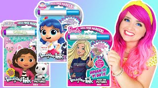 Coloring Gabbys Dollhouse Barbie amp True Magic Ink Coloring amp Activity Game Books  Imagine Ink [upl. by Ahseit]