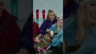 The 🐐 Mikaela Shiffrin gets her own goat [upl. by Moya]