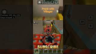 Prank with Villager minecraft shorts whoopty [upl. by Ahseinek]