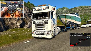 Yacht Delivery from Honningsvag to Hammerfest Norway  ETS2 ProMods  Thrustmaster T300RS GT [upl. by Hodgkinson]