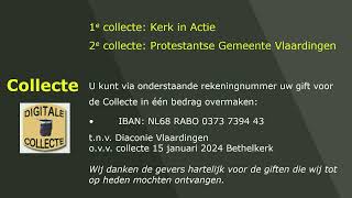 Bethelkerk Vlaardingen zondag 14 januari 2024 [upl. by Wilda477]