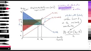 27 Micro Calculating the effects of a per unit subsidy on stakeholders amp welfare IB Econ [upl. by Brawner]