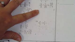 Dividing Fractions 6NS1 Bell Work and Classwork [upl. by Redneval701]