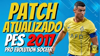 PATCH PES 2017 ATUALIZADO TEMPORADA 24 COM FACES E UNIFORMES TRANSFERÊNCIAS  PES 2017 PC FRACO [upl. by Eednak]