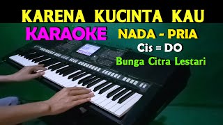 KARENA KUCINTA KAU  Bunga Citra Lestari  Once  KARAOKE Nada Pria HD [upl. by Oilalue]