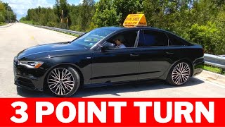 HOW TO DO A THREE POINT TURN Follow these easy steps to pass the Road Test [upl. by Chloras542]