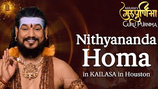 GuruPurnima Special Nithyananda Homa in KAILASA in Houston [upl. by Yehs451]