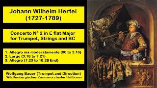 Johann Wilhelm Hertel 17271789  Concerto Nº 2 in E flat Major for Trumpet Strings and BC [upl. by Sirac]