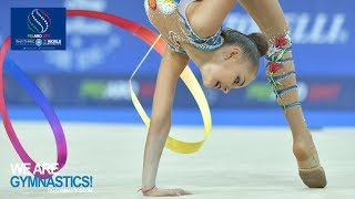 2017 Rhythmic Worlds Pesaro ITA  ClubsRibbon Finals Highlights  We Are Gymnastics [upl. by Khai]