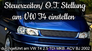 Steuerzeiten OT Stellung am VW T4 einstellen Set valve timing TDC position on the VW T4 [upl. by Pizor]