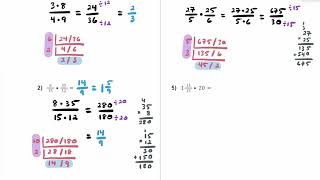 Multiplying amp Dividing Fractions amp Mixed Numbers 12 Detailed Practice Problems [upl. by Mcmullan]