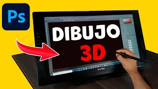 🧿 Como DIBUJAR en PHOTOSHOP 🟢 Dibujos 3D en Photoshop  letras 3D en photoshop  Tableta Digital [upl. by Heyer145]