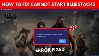 Bluestacks Cannot Start Problem Fix  Msi App Player Cannot Start Please Send a Problem Report [upl. by Weihs]