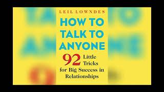 How to Talk to Anyone 92 Little Tricks for Big Success in Relationships Audiobook [upl. by Mauceri]