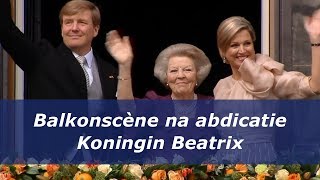 Balkonscène na abdicatie Koningin Beatrix 2013 [upl. by Aramahs330]