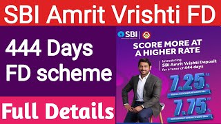 SBI Amrit vrishti scheme  SBI Amrit vrishti deposit scheme tamil  444 days scheme  Fixed deposit [upl. by Aicelet]